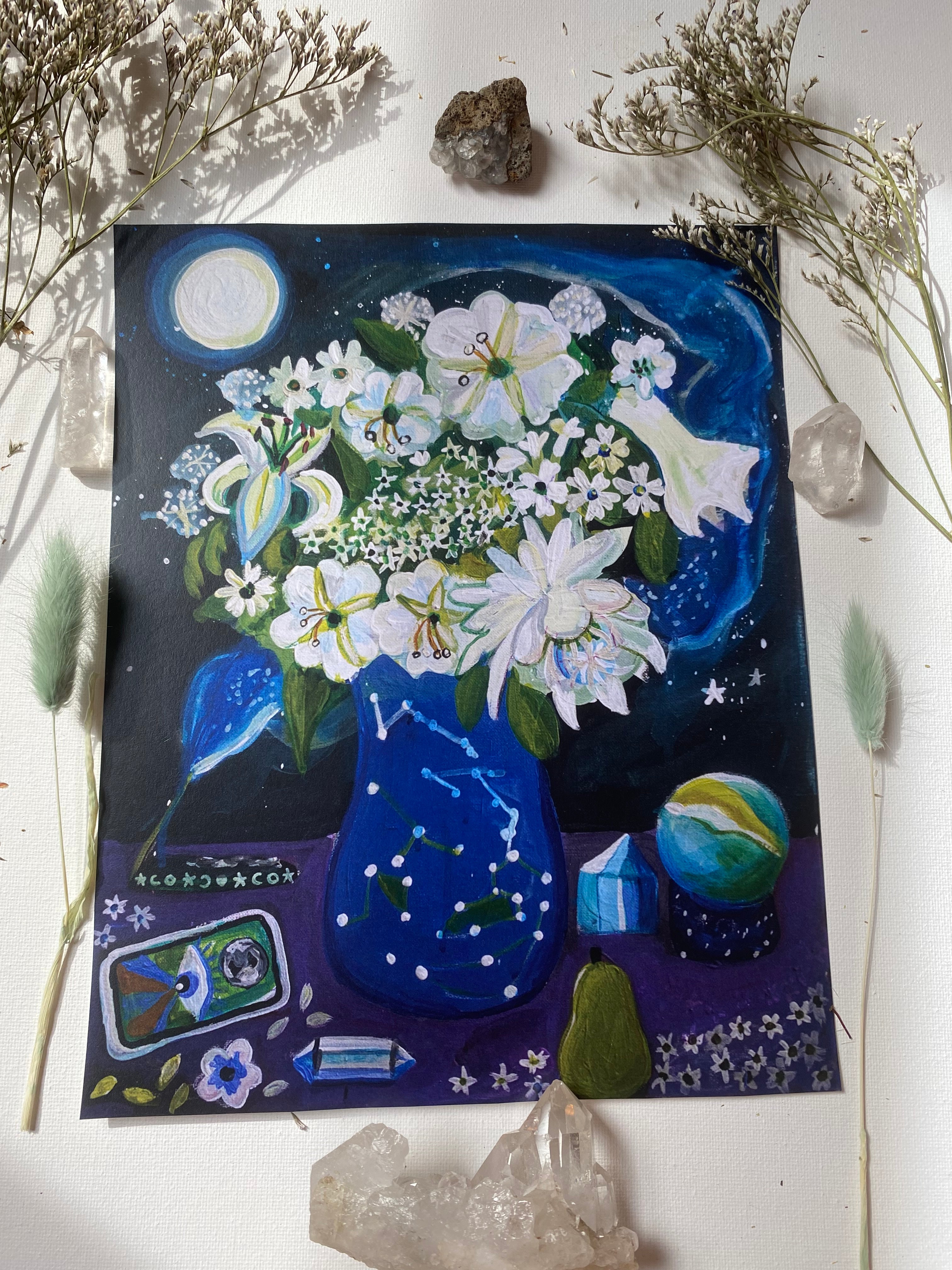 Moon Flower Print