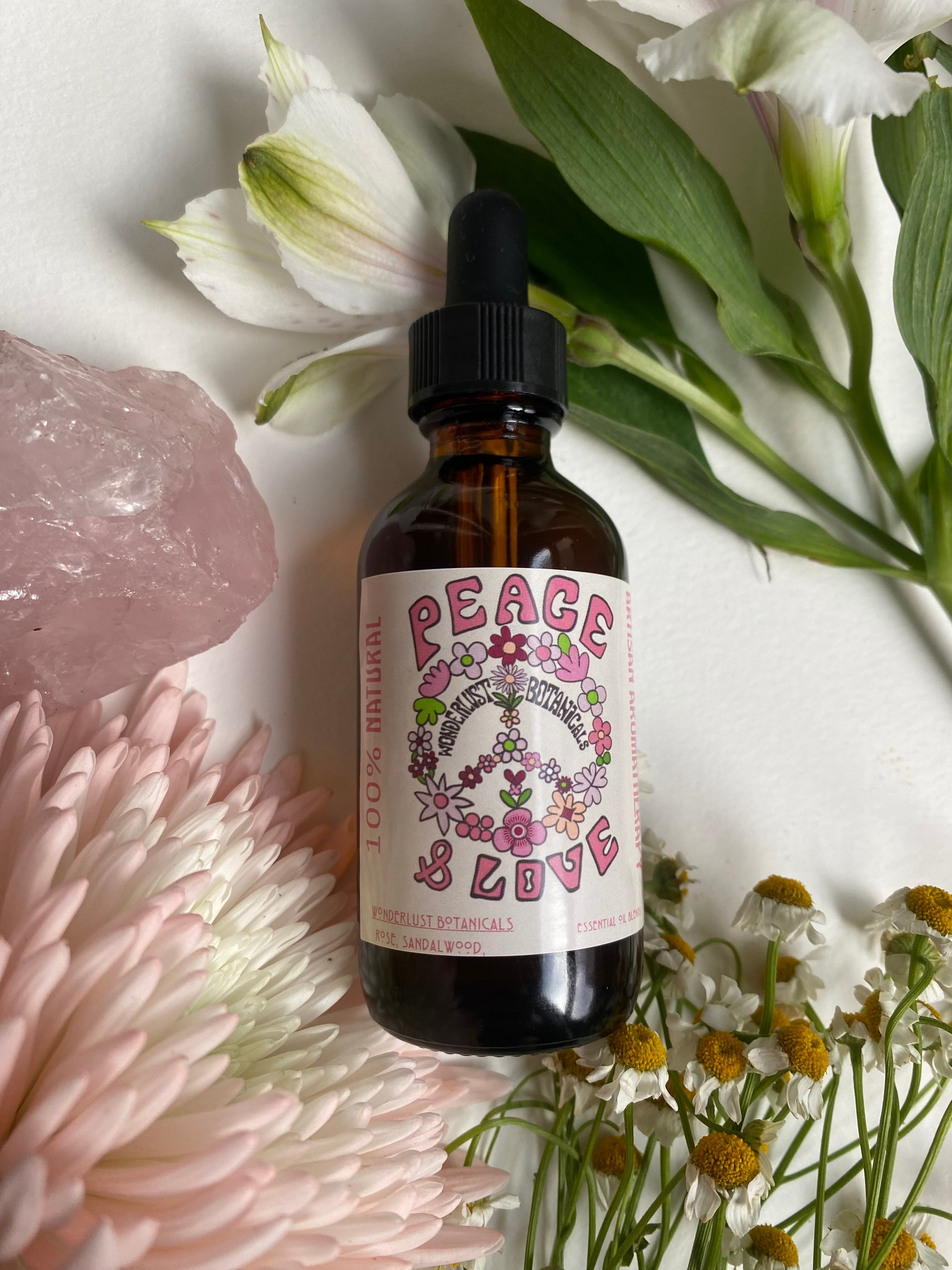 Peace and Love Rose Sandal wood Massage Oil