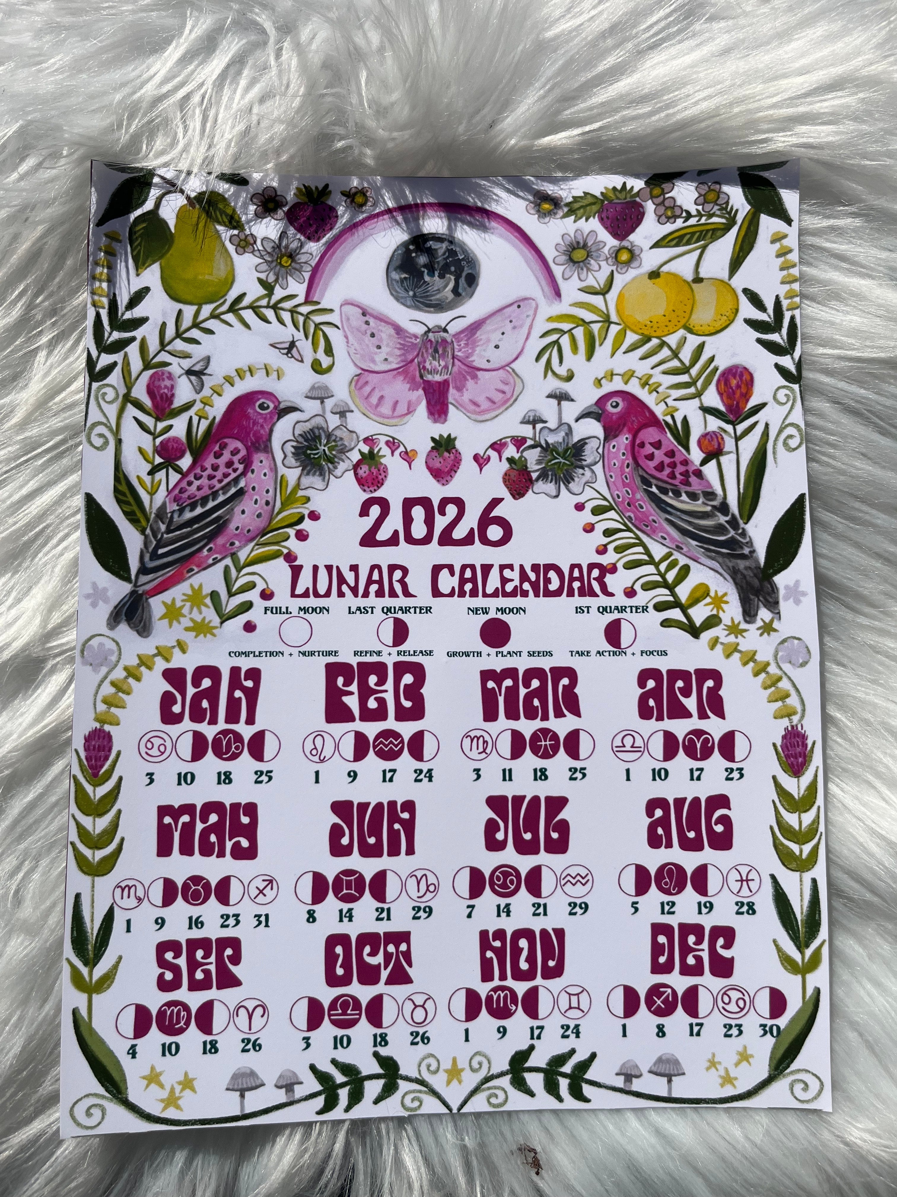 2026 Lunar Bird Calendar