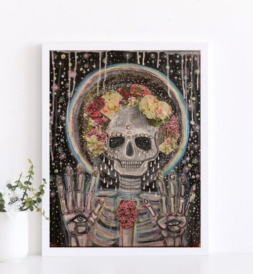 Sparkling Skull Print
