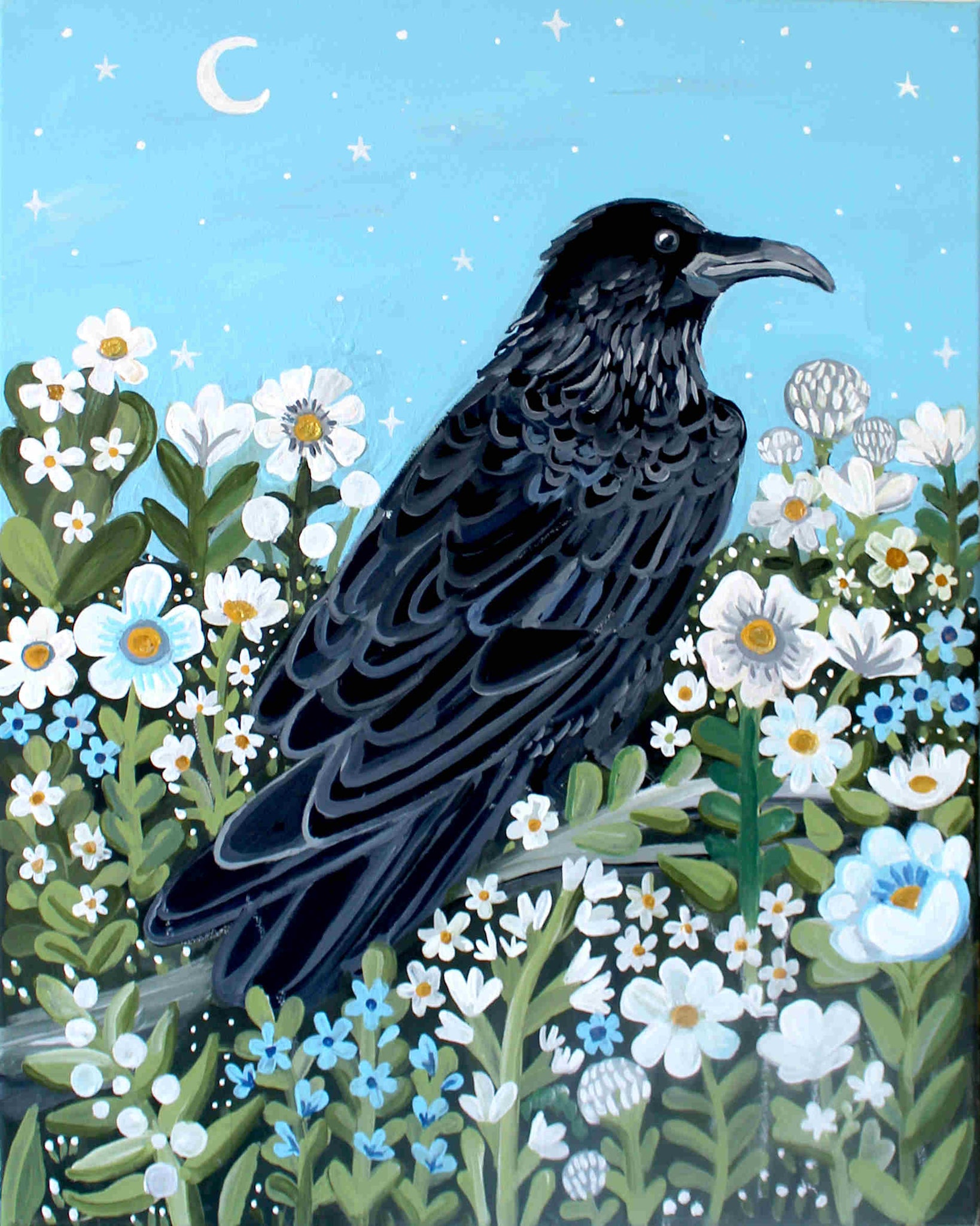 Spring Crow Print