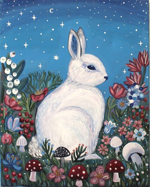 White Rabbit Print