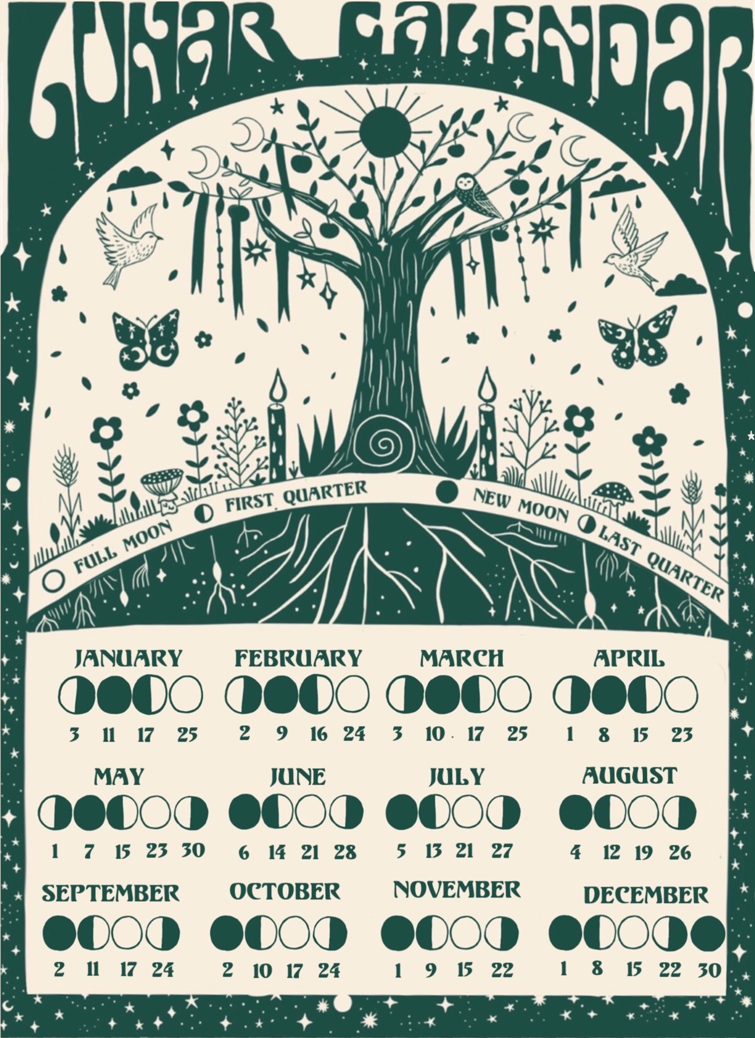 Lunar Calendar 2025 JulianaLachance