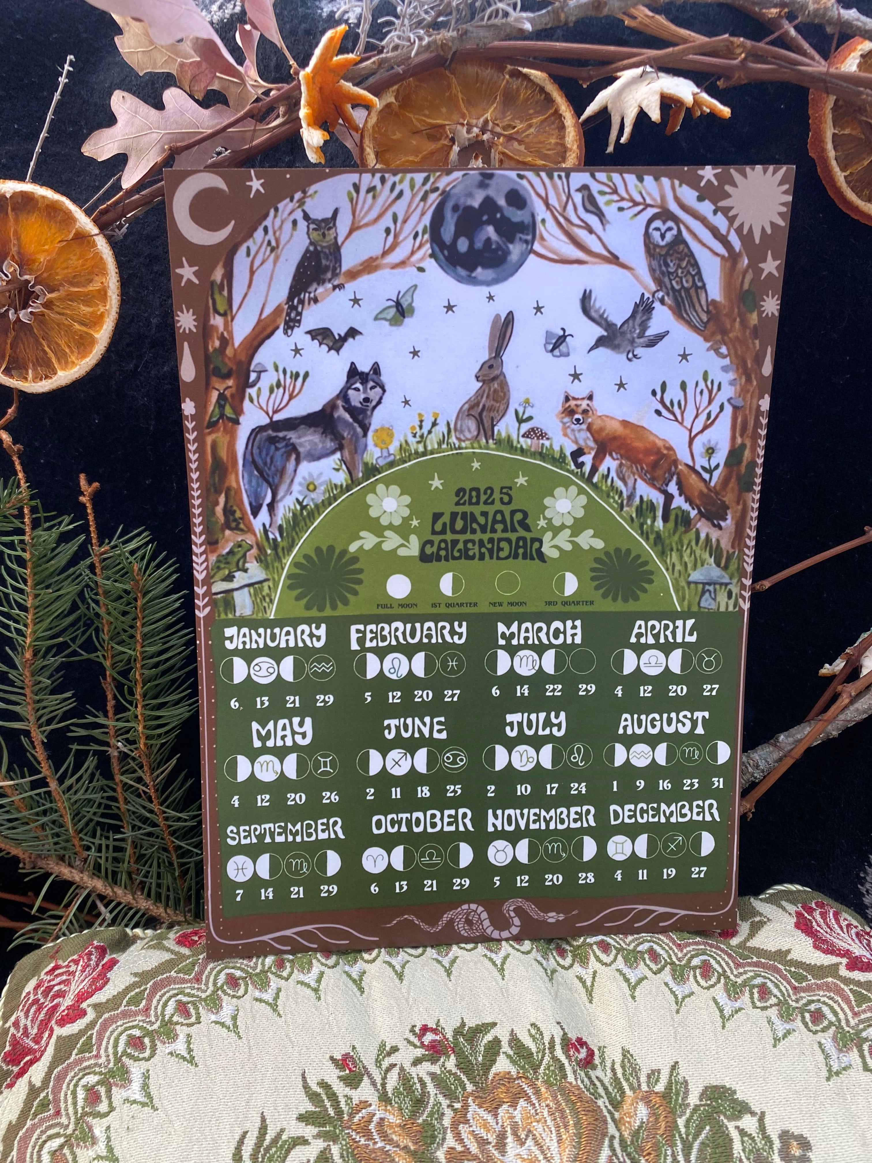 2025 Dark Woods Lunar Calendar