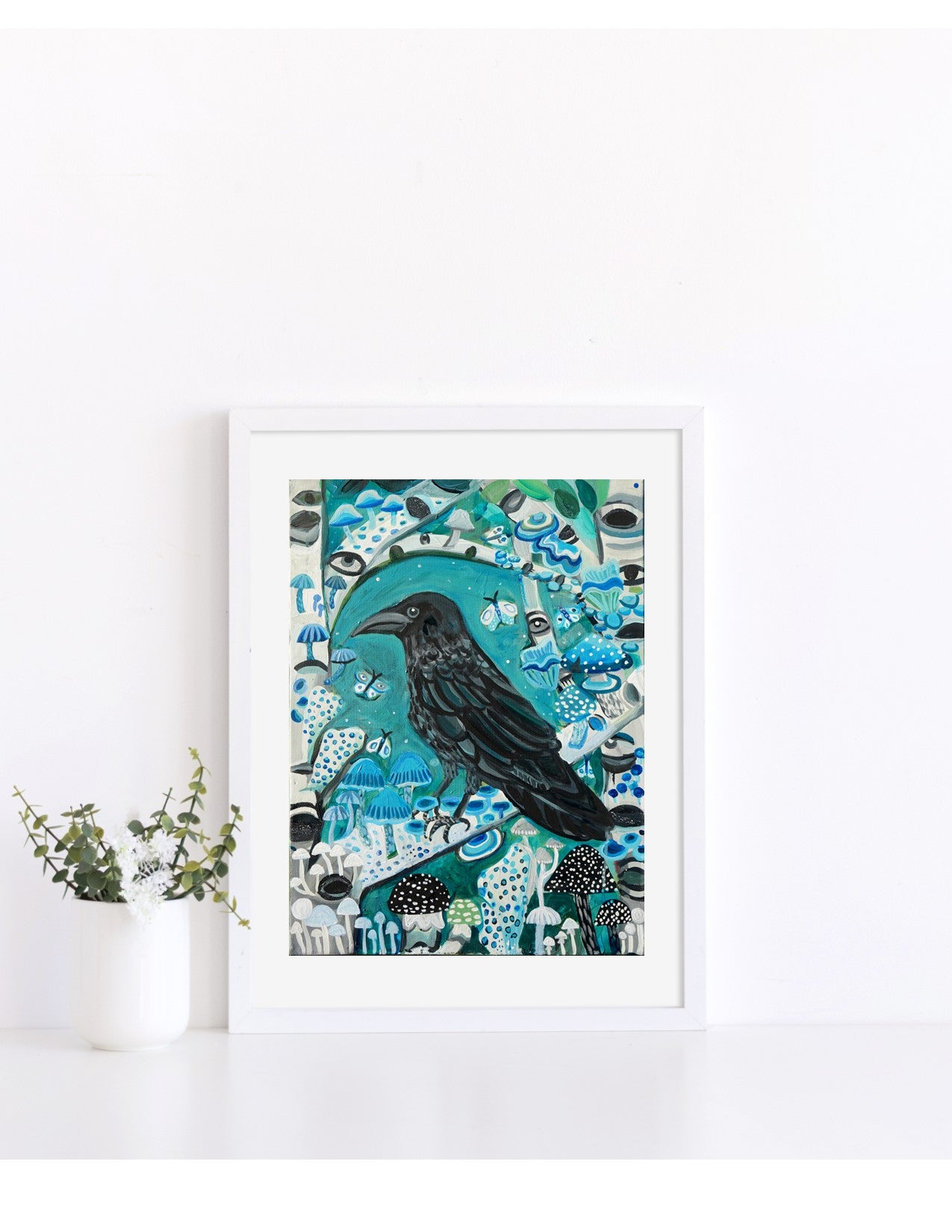 Enchated Forest Raven Print