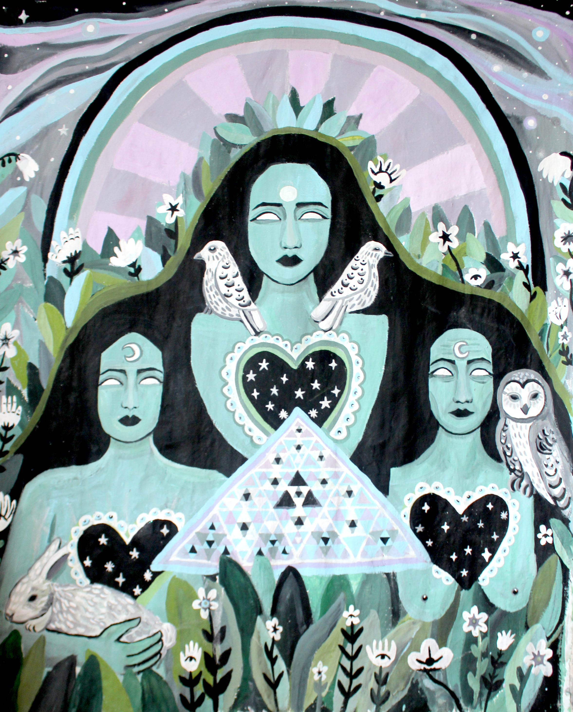 Triple Goddess Painting
