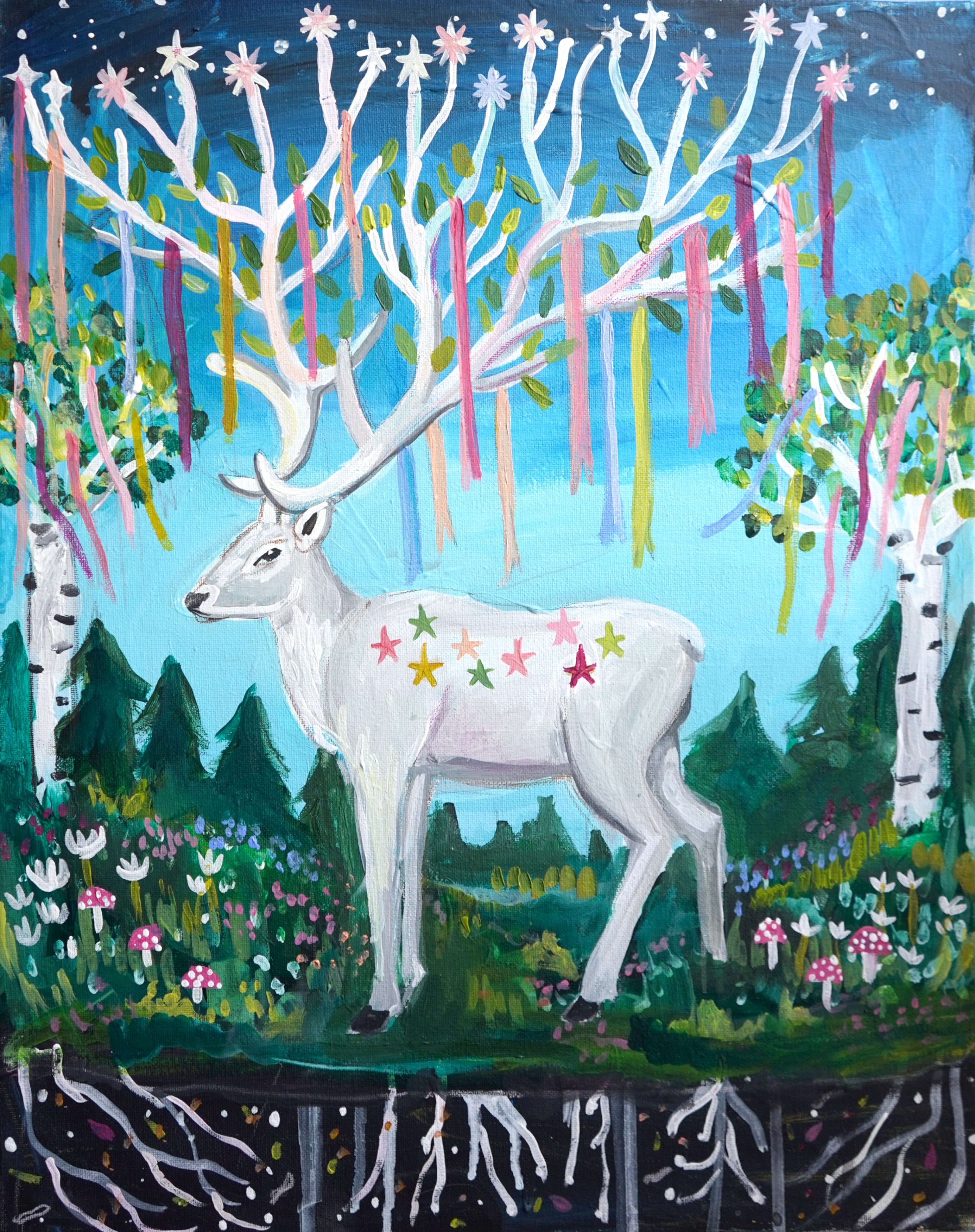 Copy of Star Roots Deer Painting