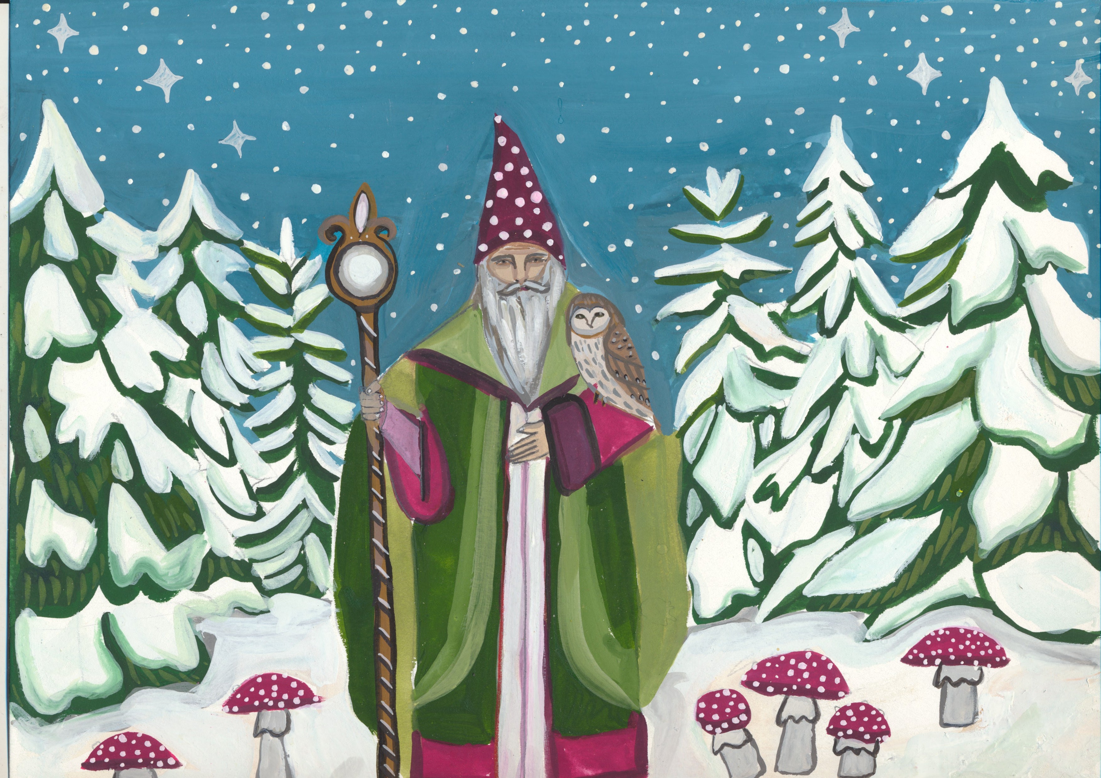 Christmas Mushroom Wizard