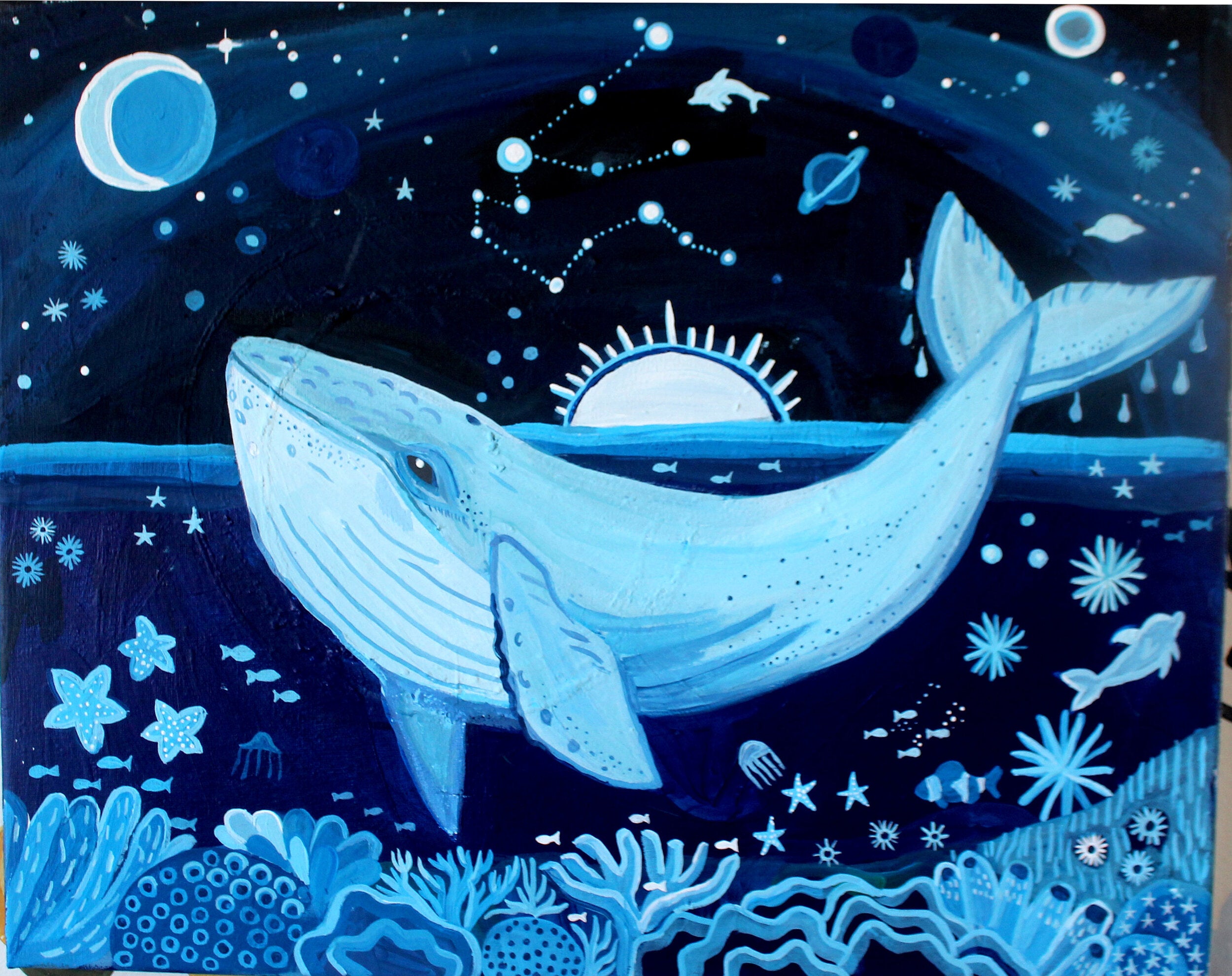 Cosmic whale print