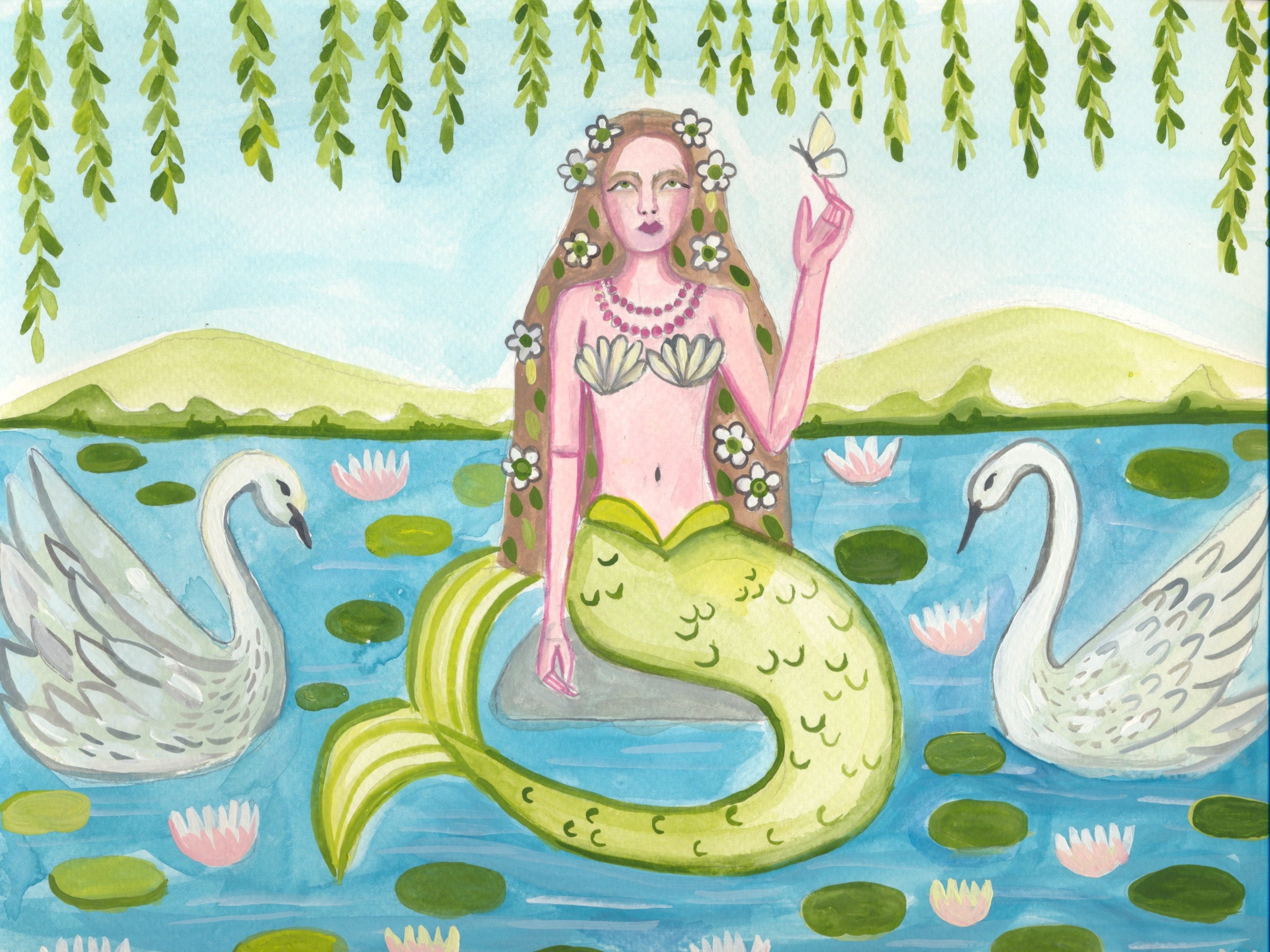 Summer Mermaid Painting