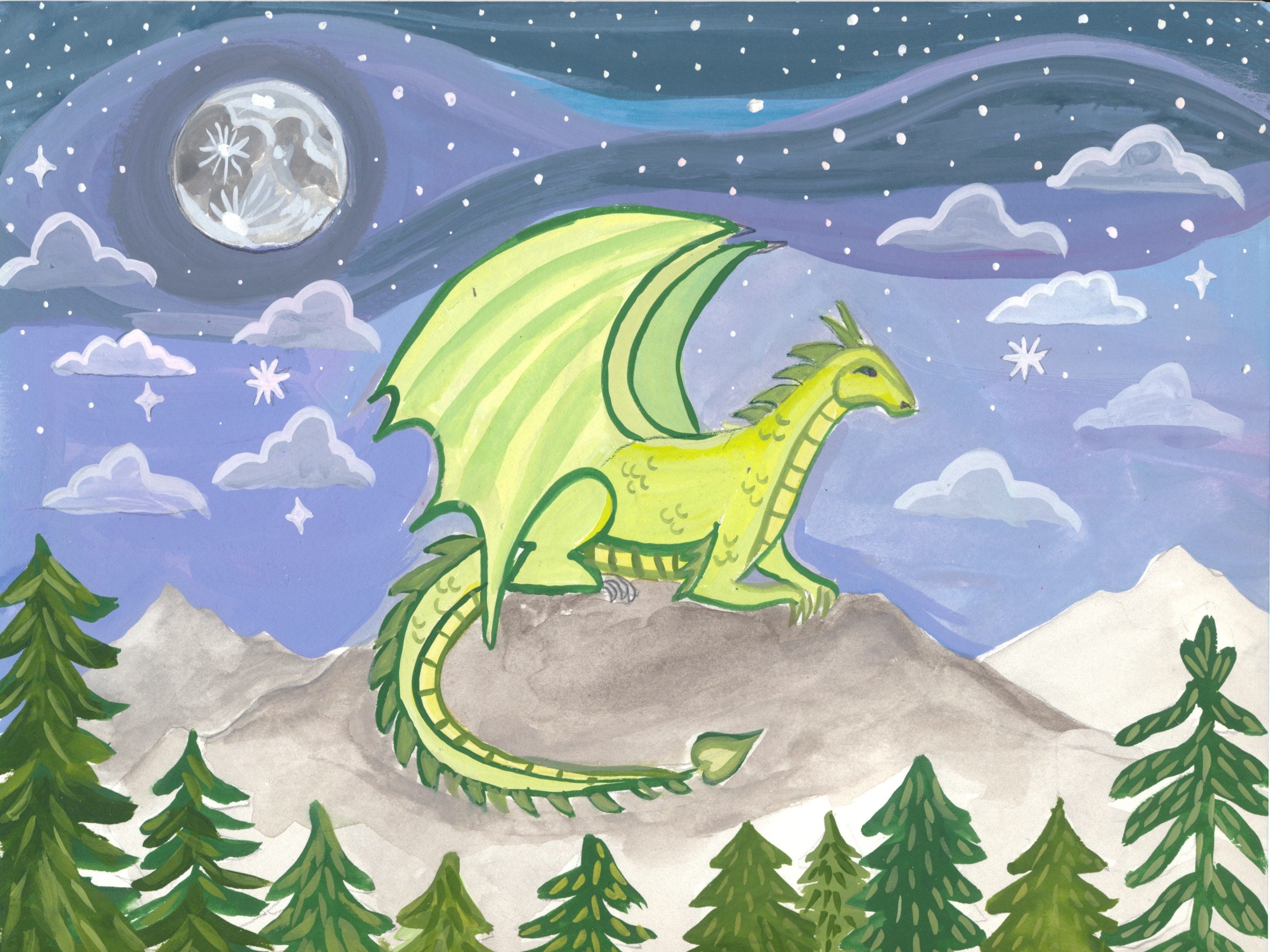 Dragon Mountain Original Painting