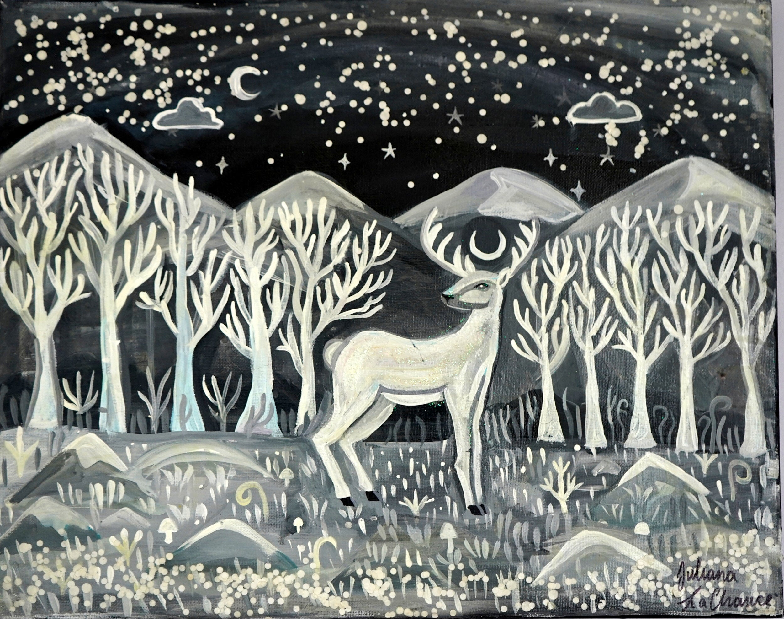 Night Deer Print